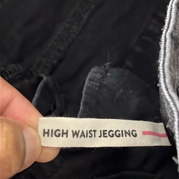 GARAGE Black High Rise Distressed Skinny Jeggings Size 7 - Picture 7 of 8